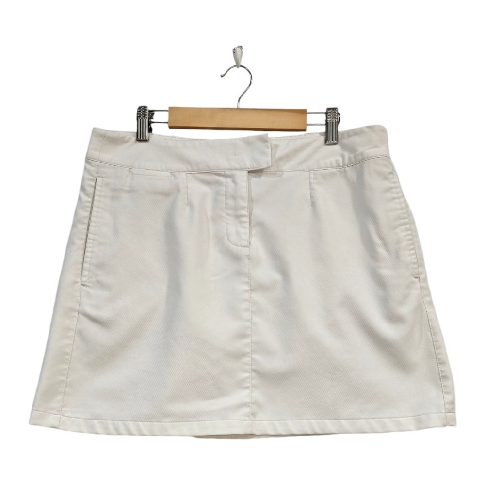 Puma Womens White Golf Skirt Skort 10 Stretch Athletic Pickleball Tennis